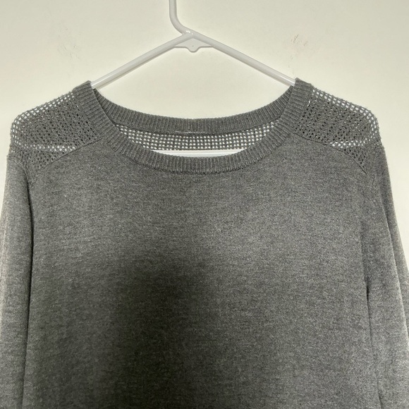 Lululemon Back to Balance Sweater Split Back Long Sleeve in Charcoal Gray - Picture 5 of 15